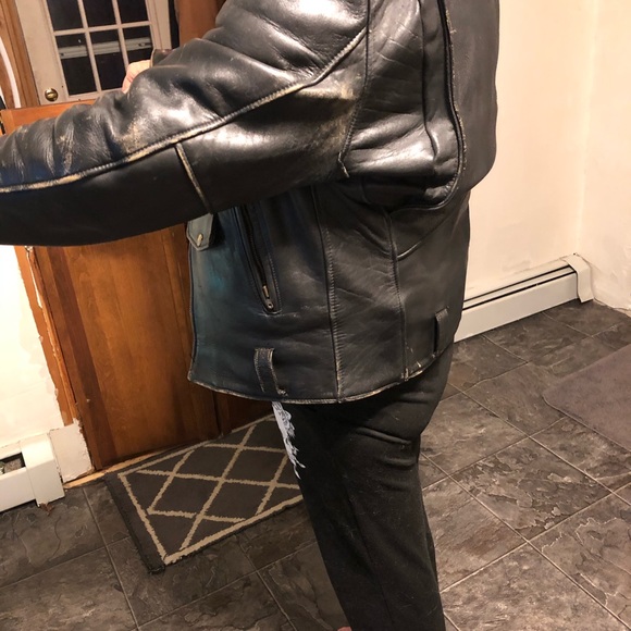 1980’s heavy leather biker jacket - Picture 8 of 8
